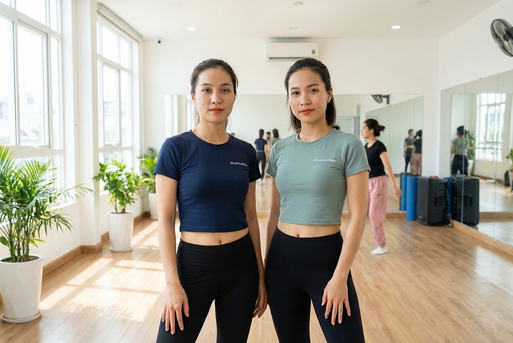 Tập Ballet sửa gù lưng và bí quyết lấy lại vóc dáng đẹp 8 Học viên đang tập luyện chăm chỉ trong lớp dạy nhảy cơ bản của KhoaHocNhay